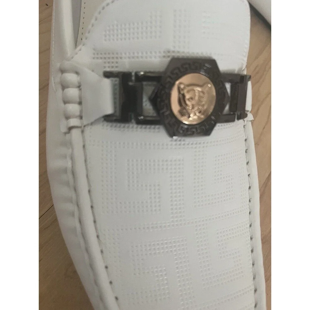 Terroni Italian Design White Mens loafers. Size 11. In Excellent Shape. No Box.